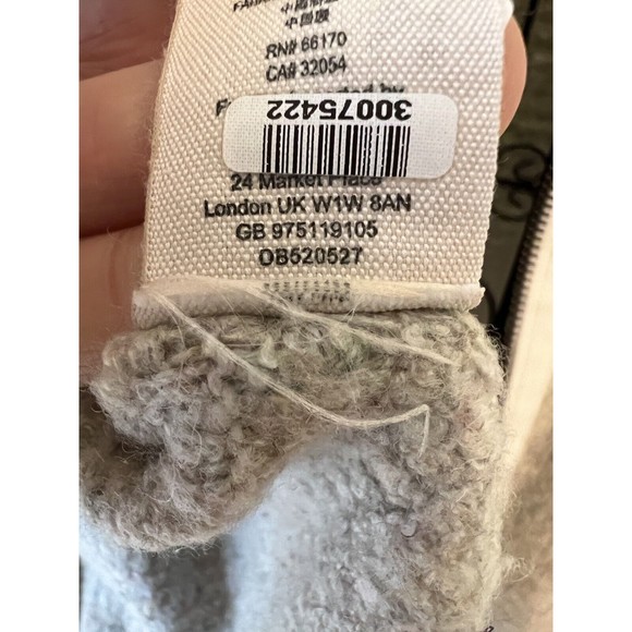 Free People Cream Arctic Fox Mock Neck Zip Back Oversized Wool Blend Sweater S - Picture 6 of 8